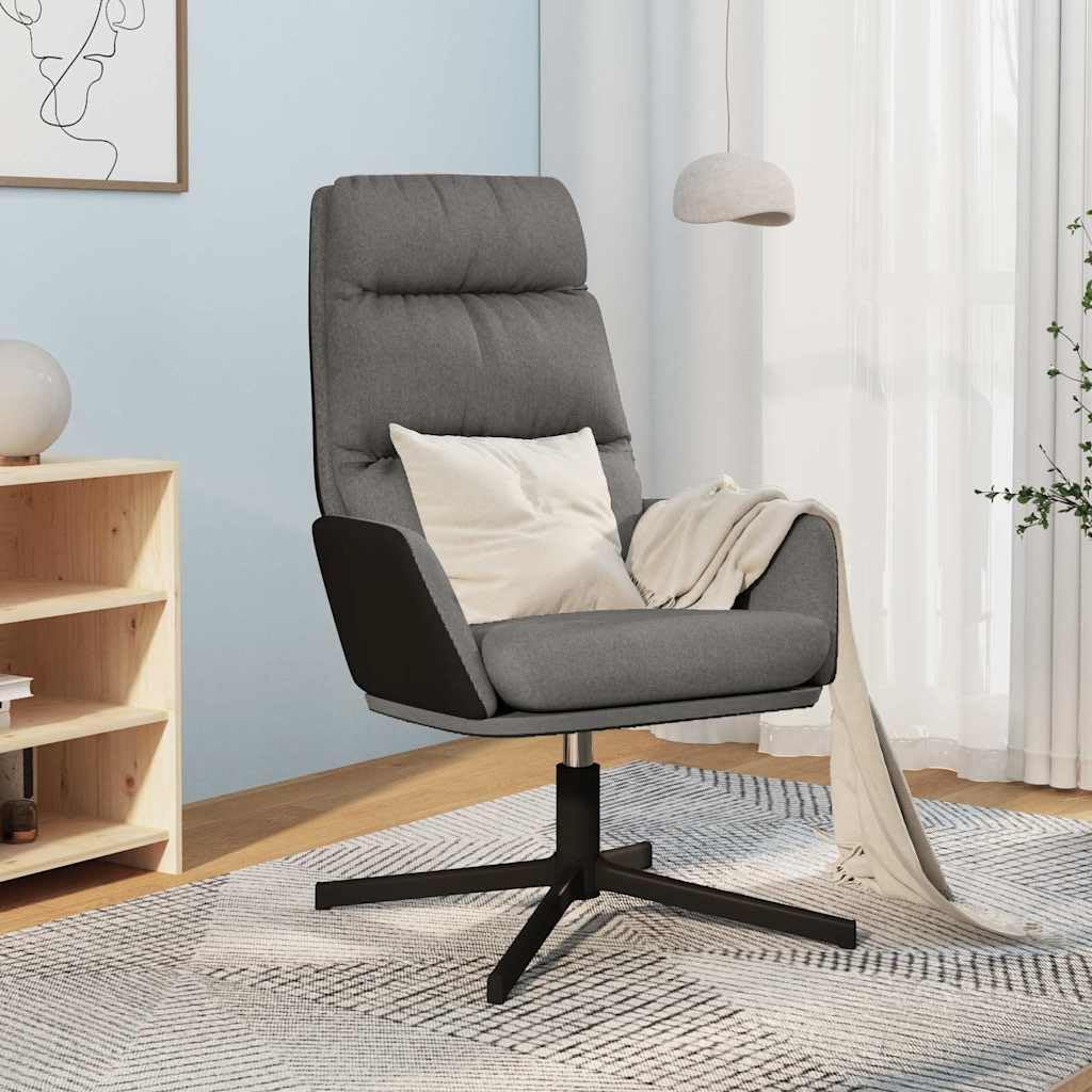 Fotel relaksacyjny, jasnoszary, obracany o 360 stopni