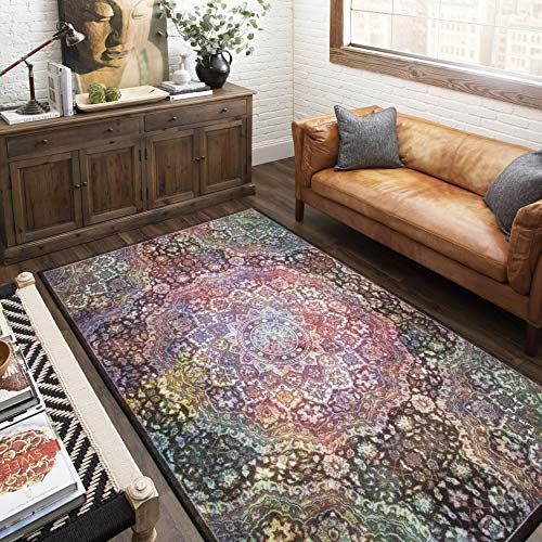 Mohawk Home Prismatic Joliet Multicolored Boho Medallion Precision Printed Area Rug, 8 x10 , Rainbow