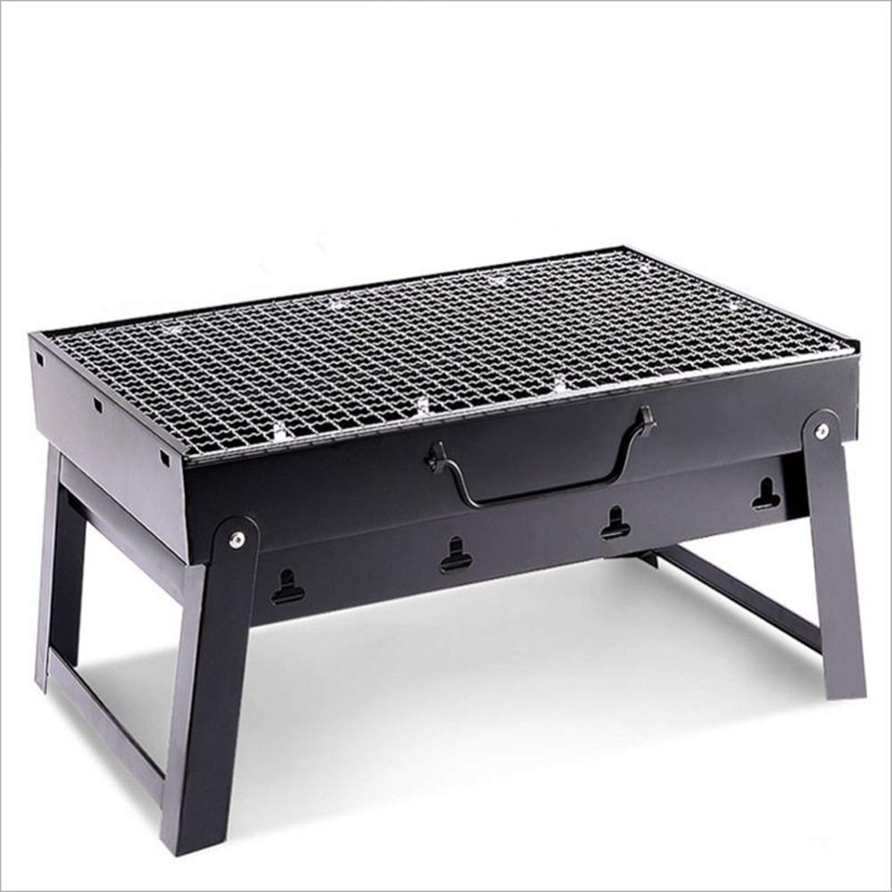 Barbecue Grill Carbone Portatile, Barbecue Grill Pieghevole in Acciaio Inox per 1-3 Persone, Utensile Barbecue BBQ Pieghevole per Cucina All'aperto, Picnic, Campeggio,35 * 27 * 20CM