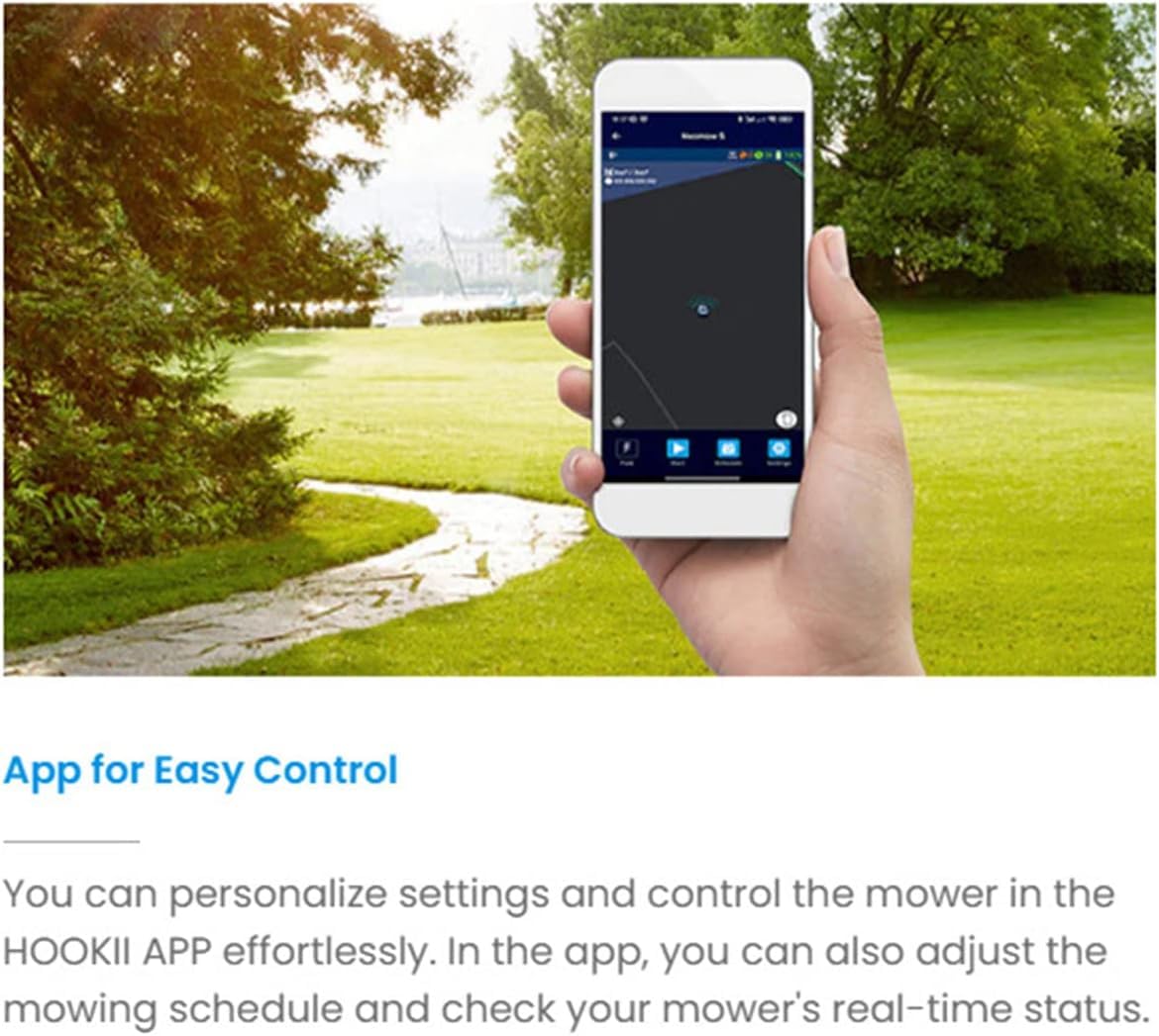 Cortacésped robótico perimetral sin cables, control por aplicación con límites virtuales, tracción en todas las ruedas, gestión multizona, bajo ruido inferior a 62 dB