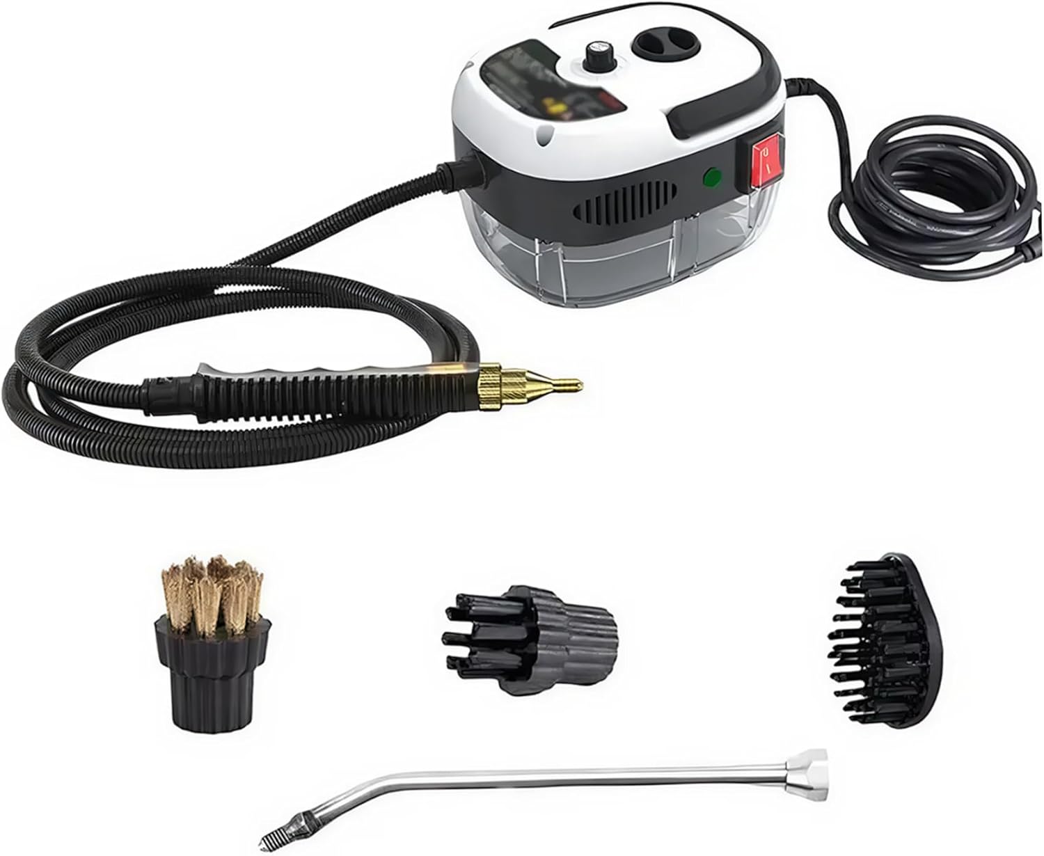 Steam Cleaner for Home Handheld High Pressure with Accessories for Cleaning Dirt Grease Grout Tile Floor Carpet Upholstery and Car Interior, White