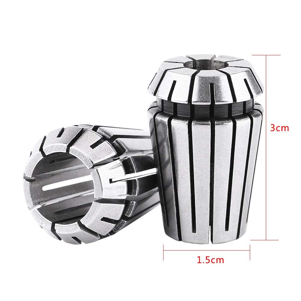 10 Unids Juego De Pinzas ER20 De Acero De Resorte Para Torno Fresado Grabado CNC Rango 3mm-12mm (1/8"-1/2") Alta Precisión