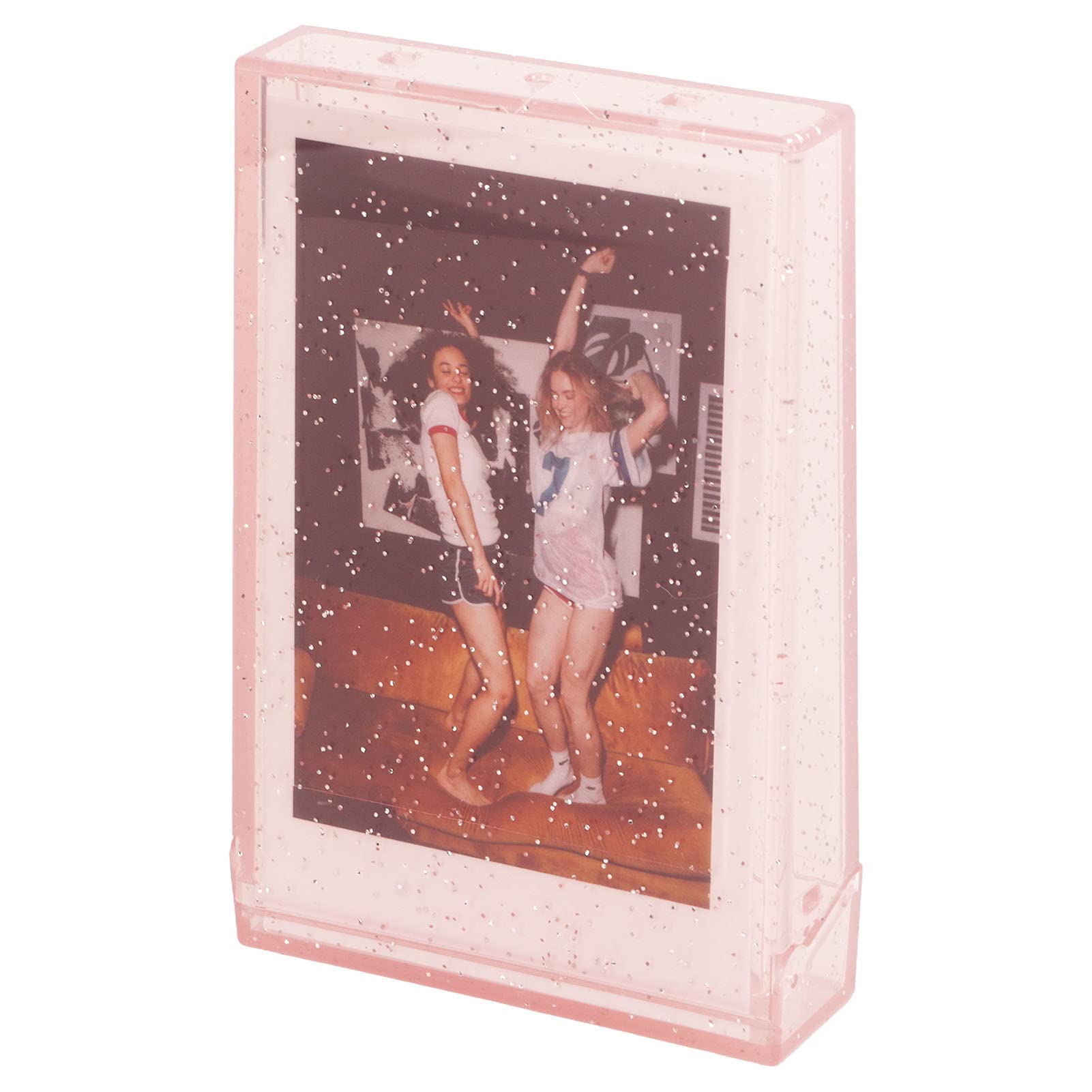 EBTOOLS 3 Inch Photo Storage Box, Clear Crystal Texture Mini Photo Holder Case with Hand Rope for Instant Camera Photos, for Mini 3 Inch Picture, Bank Card, Business Card, etc. (