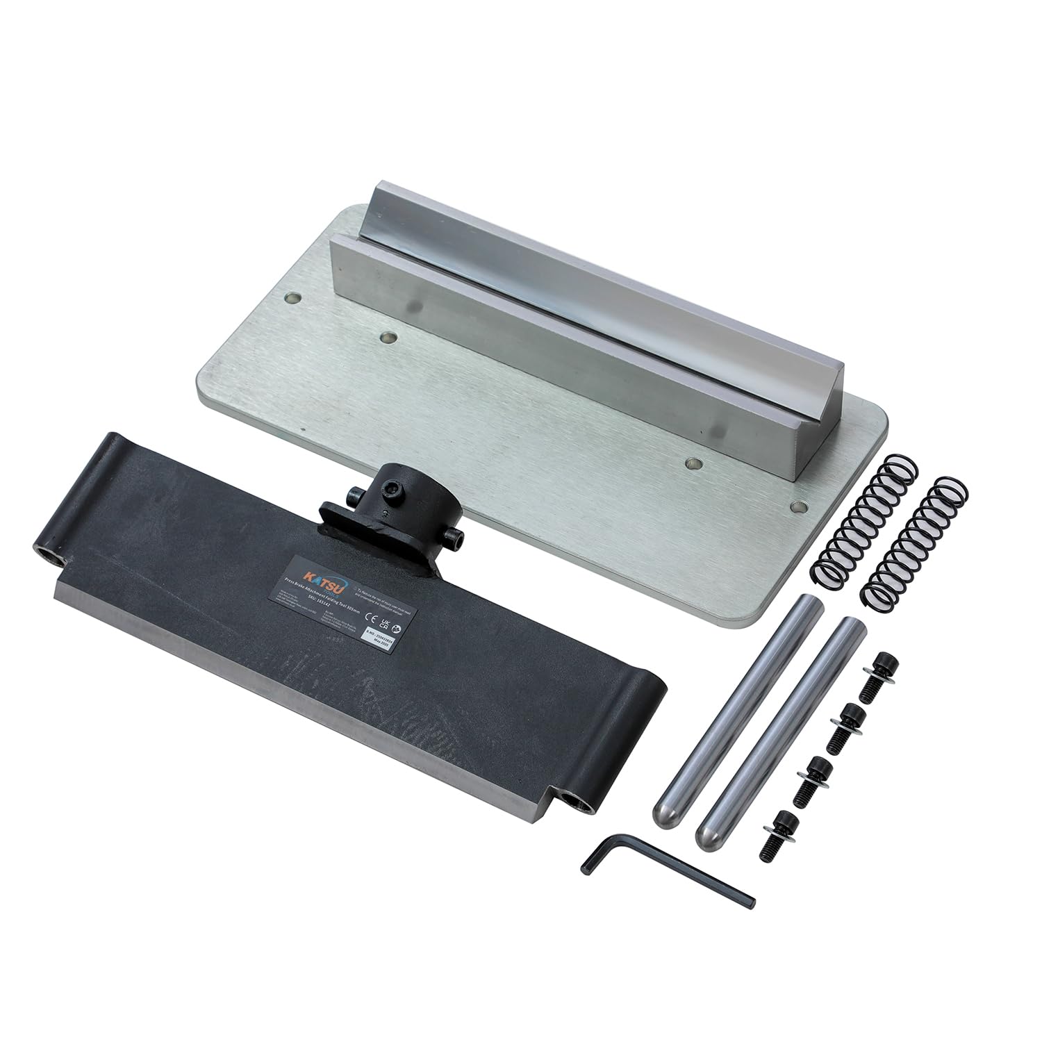 KATSU Tools Abkantpresse – Befestigung an den meisten hydraulischen Ladenpressen mit 12–20 Tonnen, maximale Biegelänge, 5 mm maximale Dicke, Bremsmetallbiegemaschine
