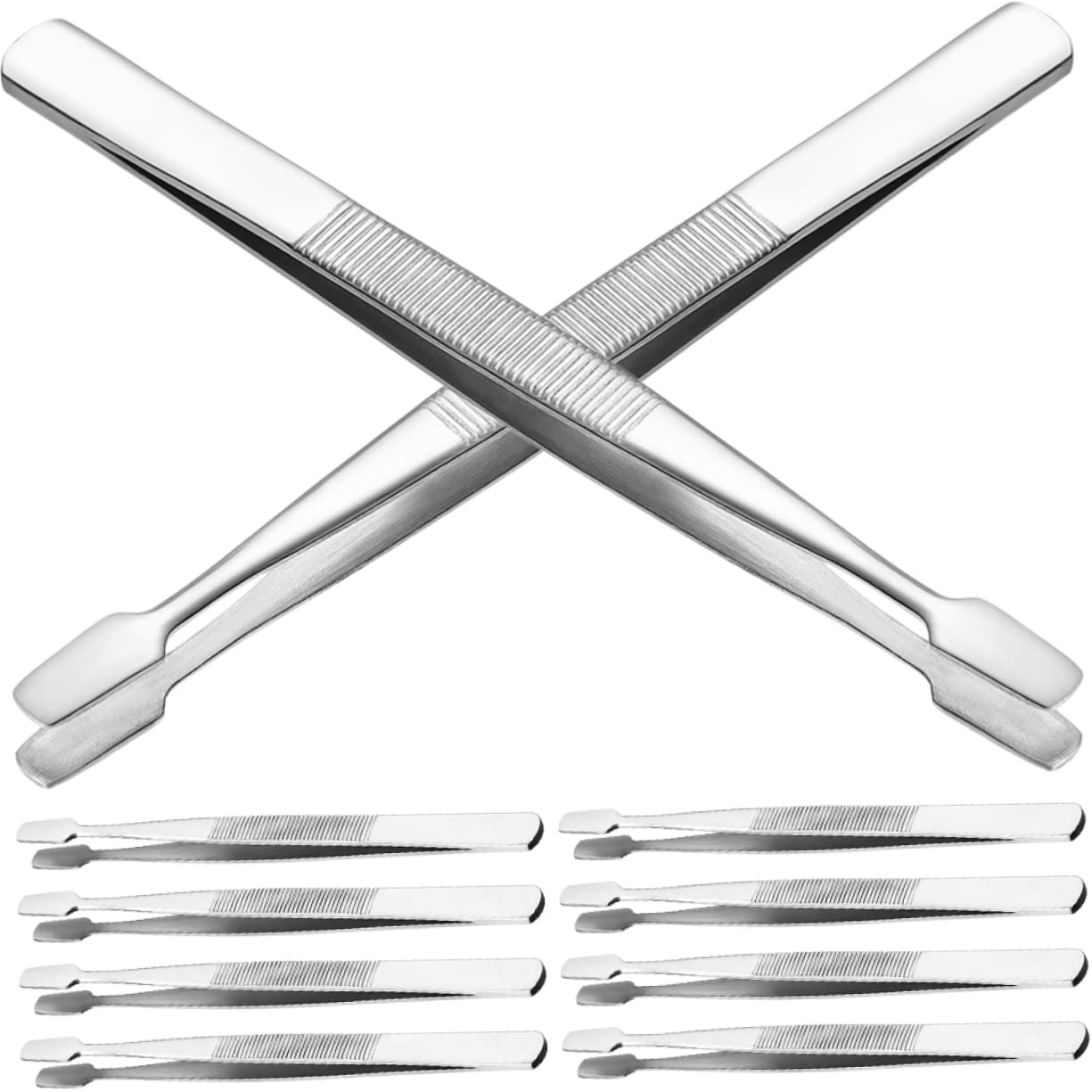 30pezzi Pinzette Inossidabile Per Collezionismo Di Francobolli e Ciglia Finte Strumenti Ergonomici Per Foto e Hobby Pratiche e Versatili