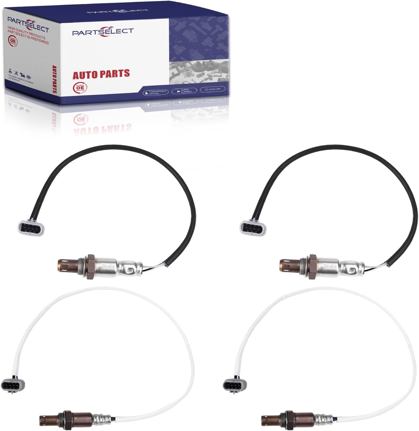 Set of 4 Oxygen O2 Sensor Upstream Downstream Replacement for Chevy Silverado Tahoe Suburban 2015-2018, for GMC Yukon XL 15-18 5.3L 6.2L for Sierra 1500 (Pls disregard the box product text)