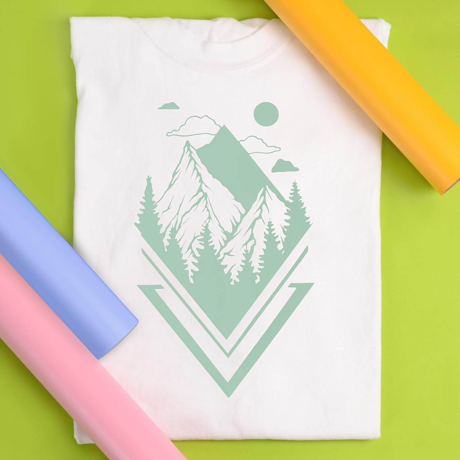 Siser EasyWeed Heat Transfer Vinyl 11.8" x 15ft Roll (Sage) - Compatible with Siser, Cricut, Silhouette and Other Craft/Professional Cutters - CPSIA Certified