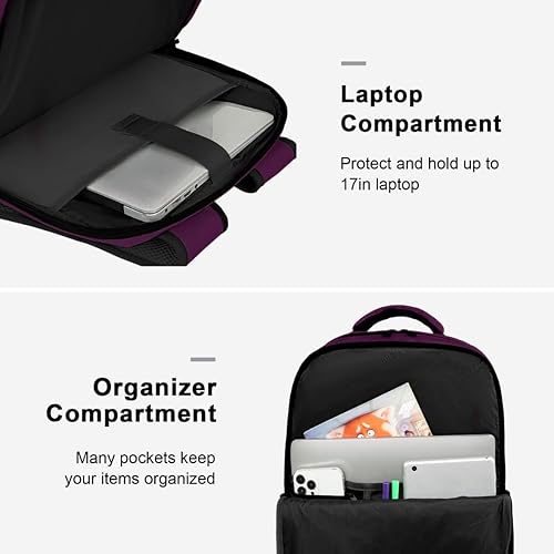 Miniatura 5 de MATEIN Mochila de viaje, mochila de viaje grande para laptop de viaje de 40 L aprobada para hombres y mujeres