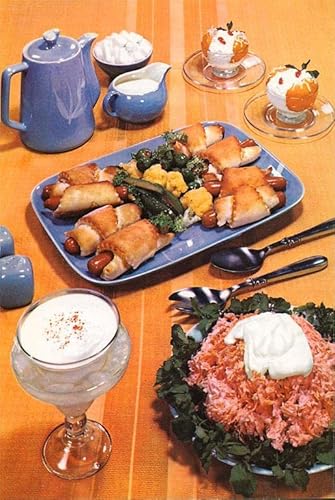 Party Food with Pigs in Blankets - Vintage Image