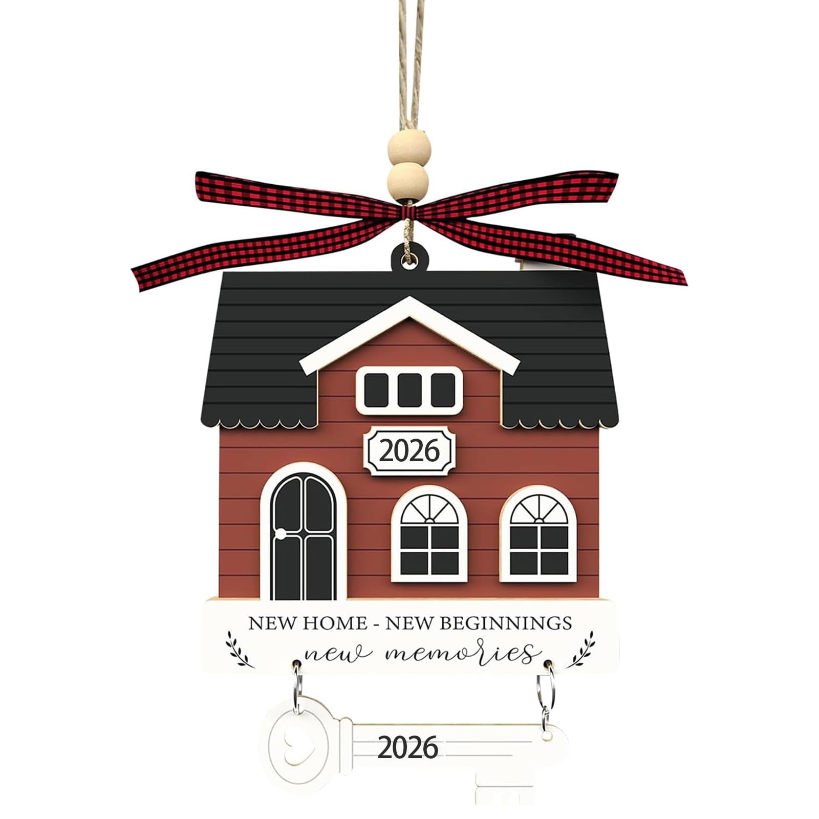 Yunlijia Women's Red-2 New Home Gifts Ornament 2026 House Warming Gifts New Home Housewarming Presents Homes For Couple Keepsake For First Homes Beginnings For Family Friends Wooden Hanging Craft Decoration