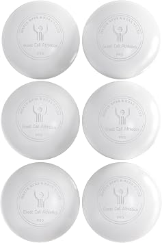 GCA Pro Lacrosse Official Game Ball NFHS College Approved Velocity 6 Pack LAX Field Tournament Rubber Practice White, 6 Balls