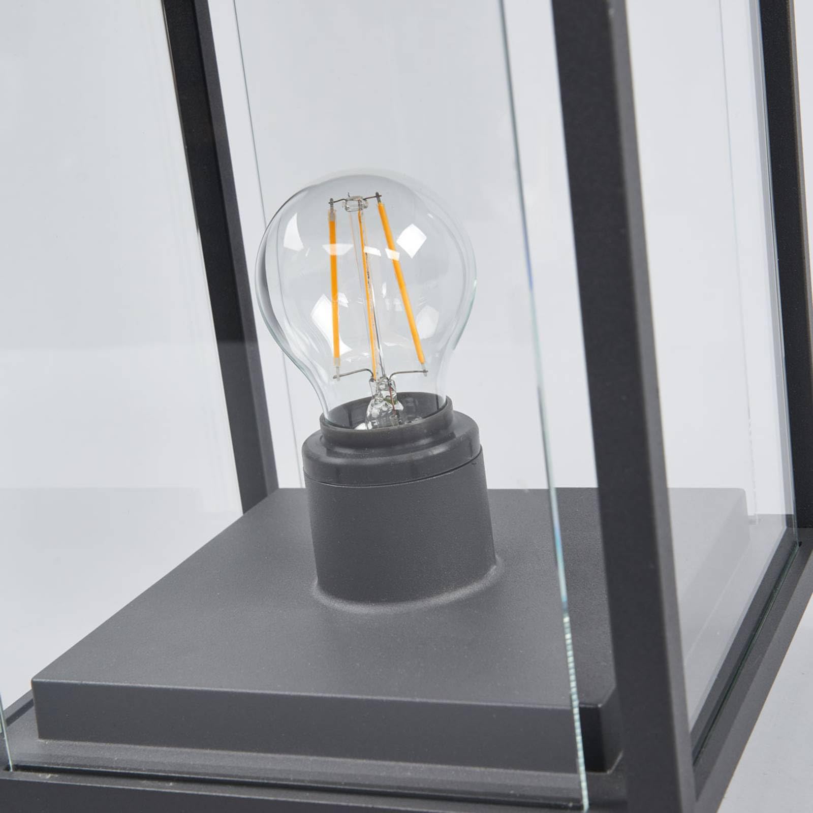 Lucande Lámpara para exterior Annalea (Moderno) en Negro hecho de Aluminio (1 llama, E27) iluminación senderos baliza farola