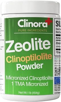 Zeolite Detox Powder | Ultra FINE Less-Than 1 m | Clinoptilolite 95% | High Purity | for Full Body Cleanse | Gut Health | Energy | Immune & pH Support | Natural Mineral | 1 lb 454g