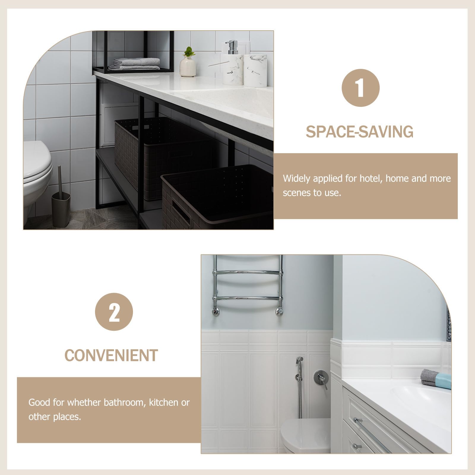 Rubinetto Lavabo Bagno Nero Monocomando, Beccuccio a Cascata | Rame, Stile Retrò ed Elegante, per Casa e Bagno, Flusso Acqua Costante, Alta Resistenza