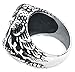 Imagen de etNox hard and heavy Garra de Cristal Hombre Anillo Plateado M acero inoxidable