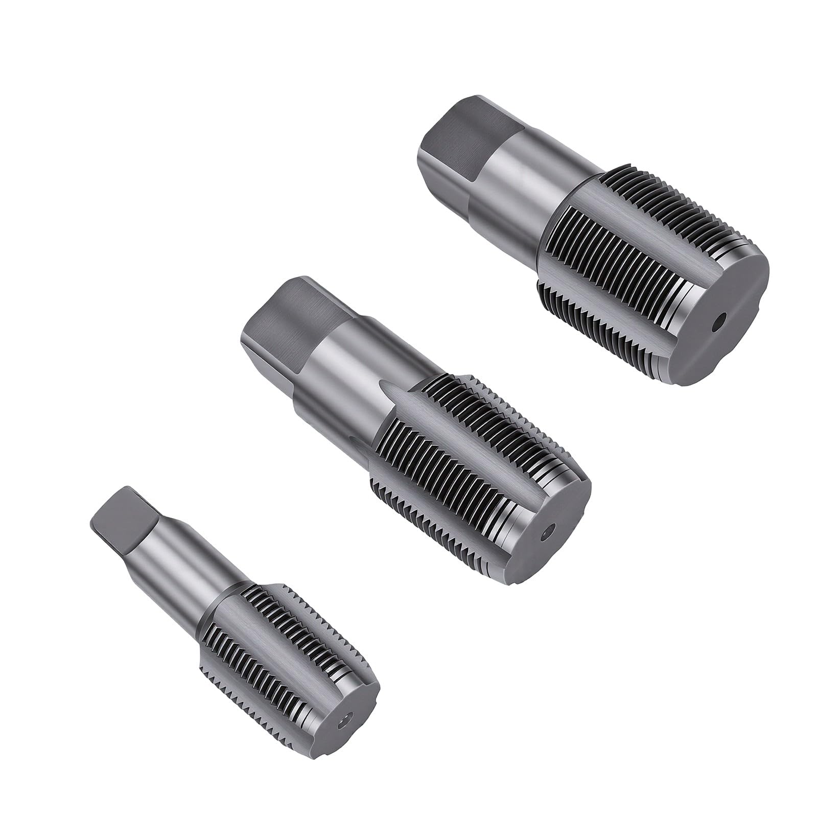 Bewinner Juego de Grifos de Plomería con Rosca Manual, 3 uds., 1 Pulgada, 1-/2 Pulgadas, /4 Pulgadas, Grifo de Tubería NPT de Acero Al Carbono para Construcción Automotriz