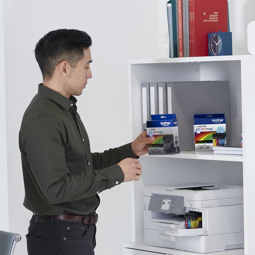 Brother Authorized Seller- LC406BK with Tech Smart USA Printer Essentials Digital Download Card for PC