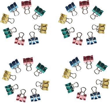 120 Pcs Small Binder Clips Paper Clamp for Paper,Micro Clips 0.6 Inch15mm, Colored Clips for School,Home and Office Supplies