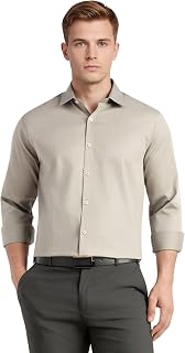 Thomas Scott Men's Regular Fit Formal Shirt | 100% Cotton | Long Sleeve | Spread Collar | Solid Office Wear Shirt for Men Price In India