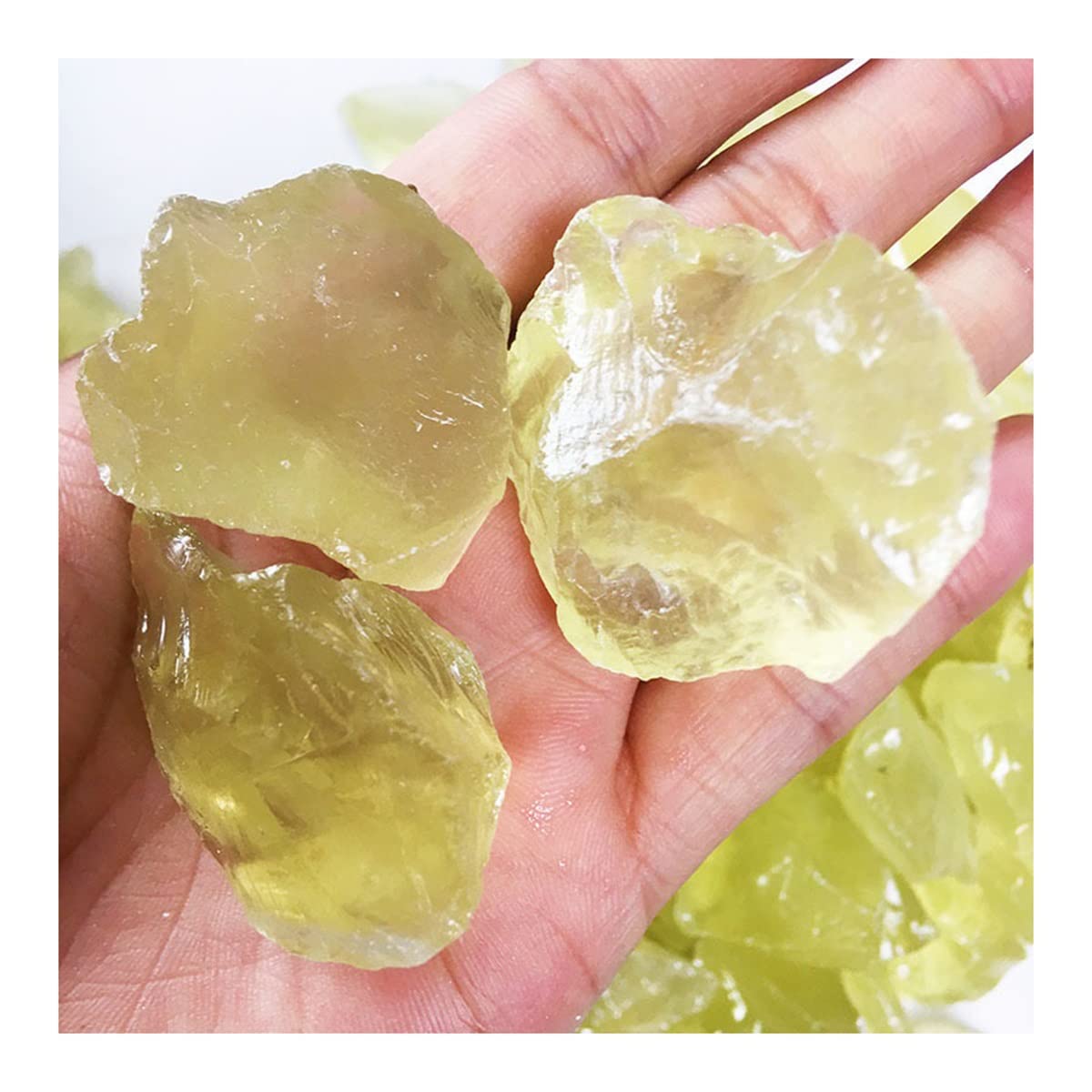 Topacio natural en bruto piedra de cristal decorativa y espécimen de roca mineral de 210g