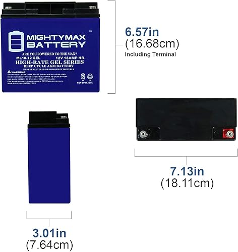 Miniatura 2 de Batería de gel de repuesto de 12V 18AH para energía EP-SLA 12-18B1