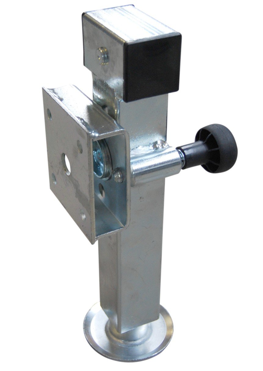 Stützfuß mit Sechskant, schwenkbar 415 mm, 240 mm Hub, Flanschans