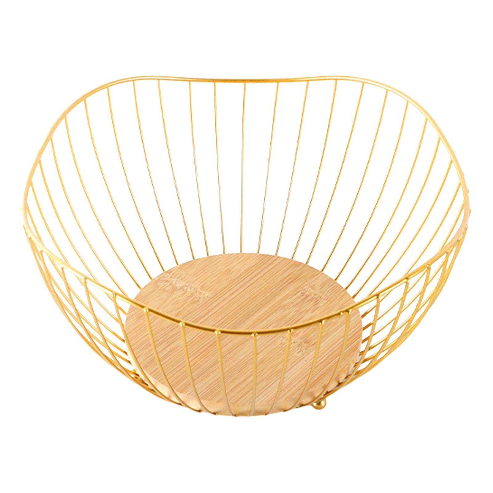 Cesta de frutas de alambre negro para organizar alimentos en la cocina