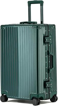 Suitcase High Capacity Suitcases Universal Hard Carry On Luggage Secure Combination Lock Suitcase 360 Universal Wheel Luggage Travel Gear Color Green, Size 20inch
