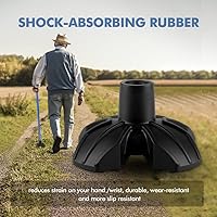 Vista 6 de KINGGEAR Accesorios para bastones de senderismo extra gruesos, resistentes al desgaste, adecuados para todos los bastones de senderismo regulares