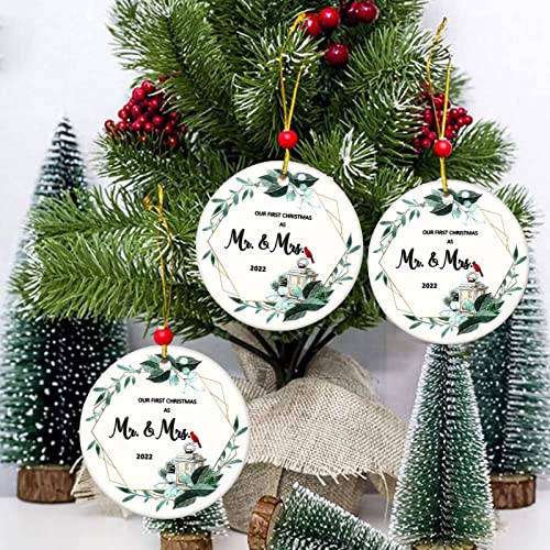 Our First Christmas As Mr And Mrs Ornament 2022,First Christmas Married Ornaments 2022,Newlywed Personalized Unique 1St Bridal Shower Wedding Gifts For Couple Bride And Groom #TOP6