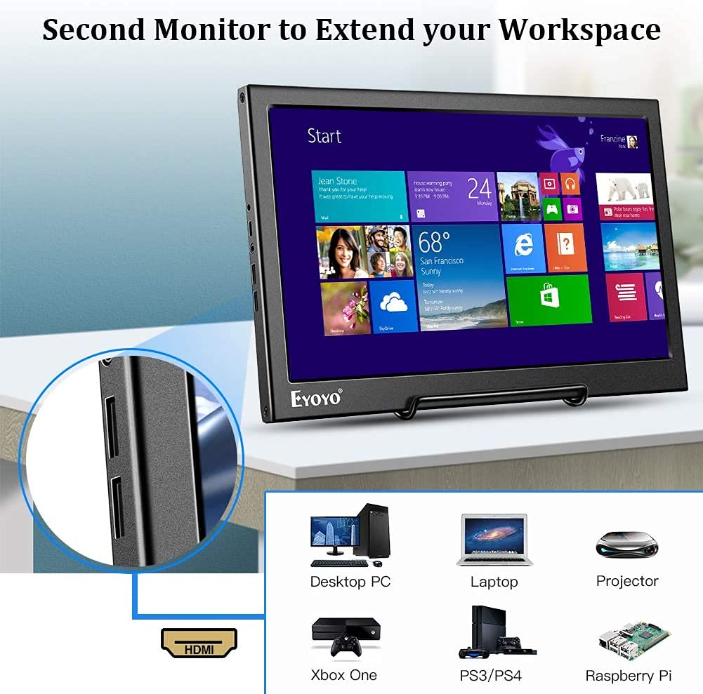 Eyoyo モバイルモニター 13.3インチ 1920X1080 ゲーミング Amazon.co.jp: ポータブルモニター Eyoyo モバイルモニター 13.3インチ