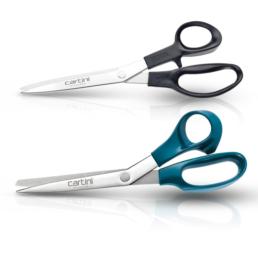 Godrej Cartini 2 Pc Scissors All Purpose + Classic Cloth Cut Scissors ...