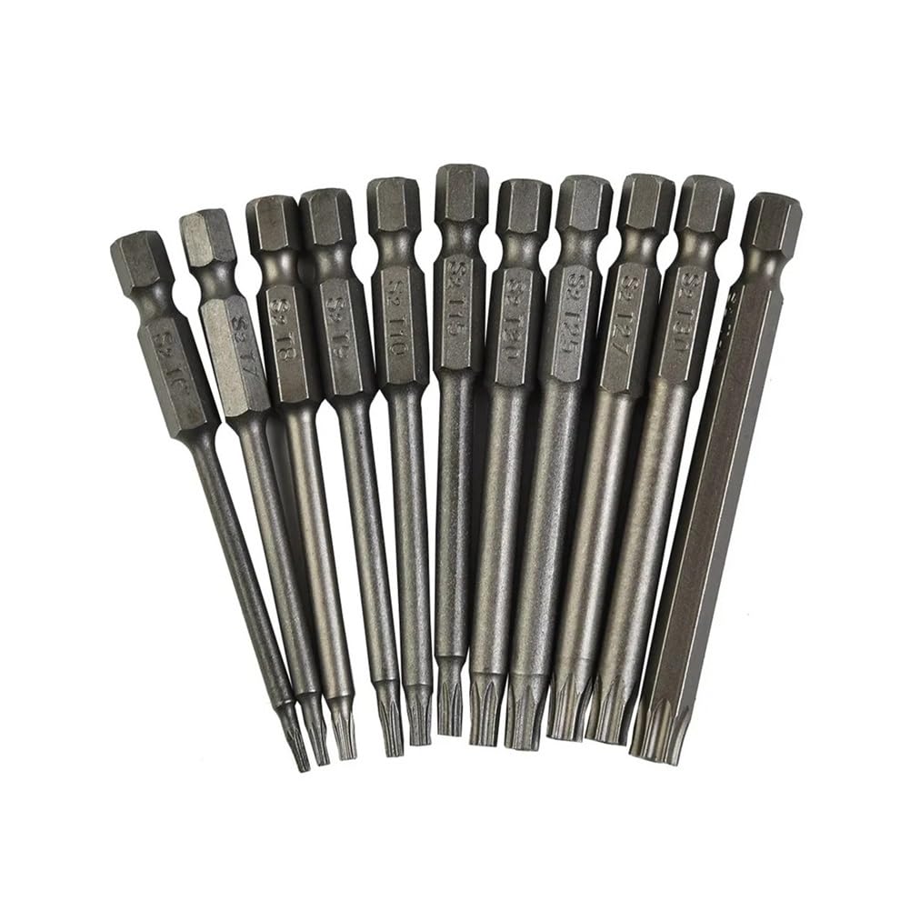 Ruxyoie One Color 11Pcs Magnetic Security Torx Screwdriver Bit Set