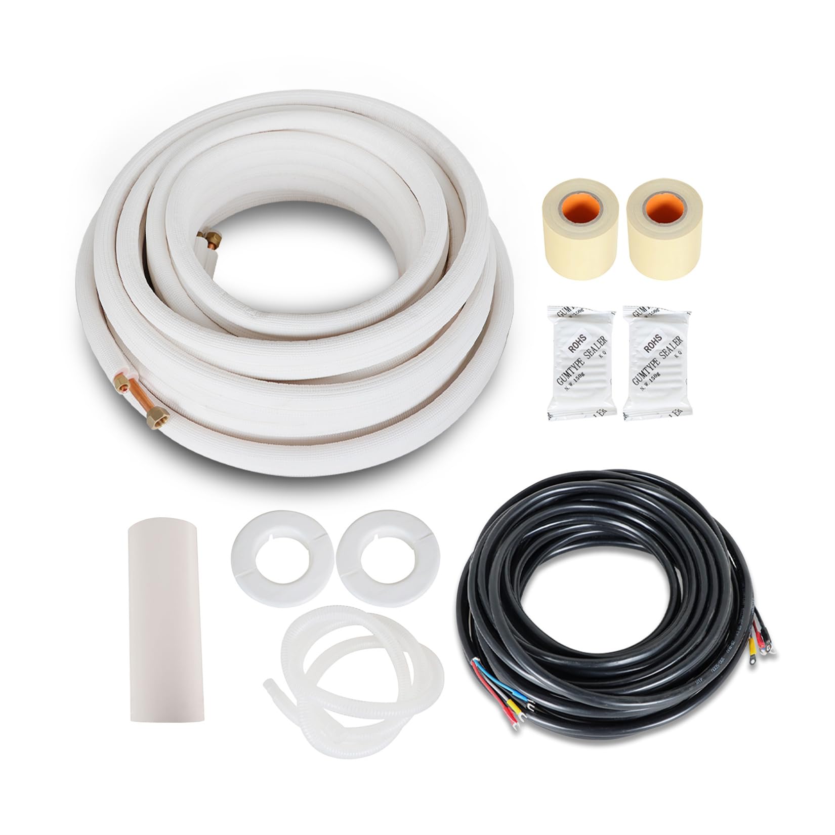 Photo 1 of findmall 50FT 1/4" and 1/2" Air Conditioning Tubing Hose Extension