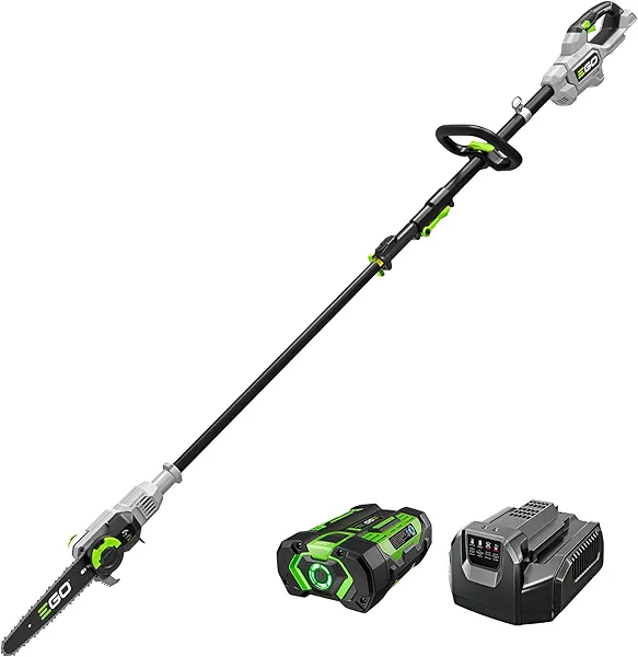 EGO Power+ Pole Saw, Cordless Electric Pole Saw for Tree Trimming with Telescopic LED Cut Line Indicator, Includes 56V 2.5Ah Battery and Charger - PS1001