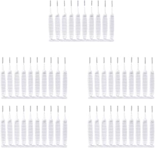 SVRITE Scrub Brush, 50/100pc Shower Head Cleaning Brush, White Small Brush, Pore Gap Cleaning, Anti Clogging for Kitchen and Toilet (Size : 50pcs)