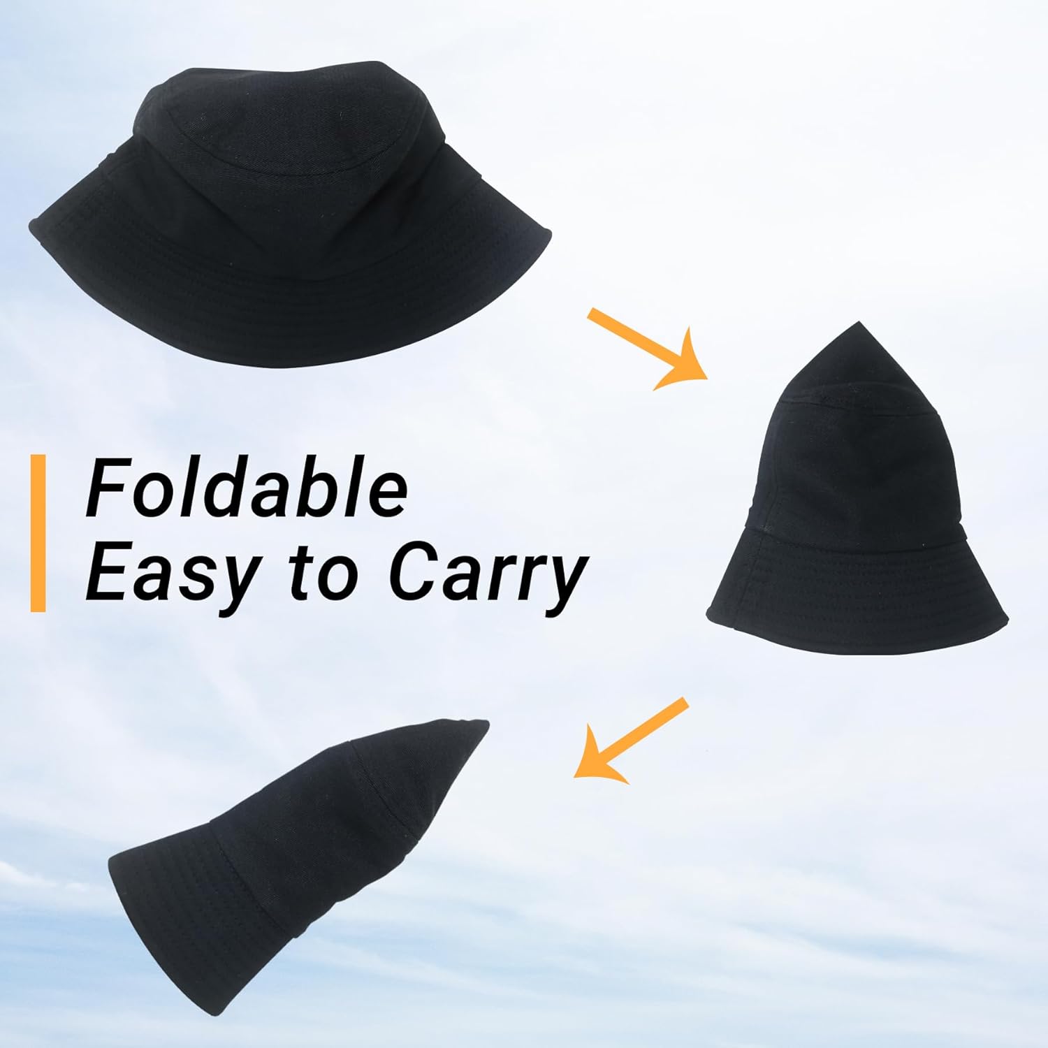 Bucket Hat for Men Women Cotton Sun Hats Unisex Packable Bucket Hats Summer Travel Beach Cap - Image 5