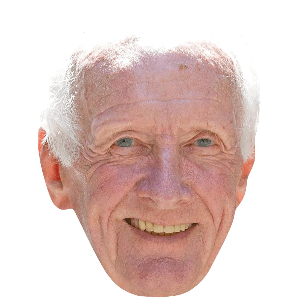 Frank Bough (Smile) Celebrity Mask, Flat Card Face, Fancy Dress Mask