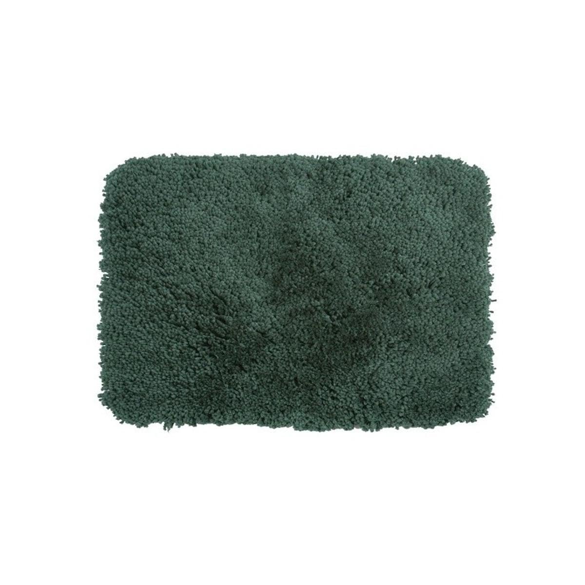 Spirella Highland Mikrofaser-Badematte – rutschfest, schnelltrocknend und waschbar – 100% weiches und strapazierfähiges Polyester – Dunkelgrün – 80 x 150 cm