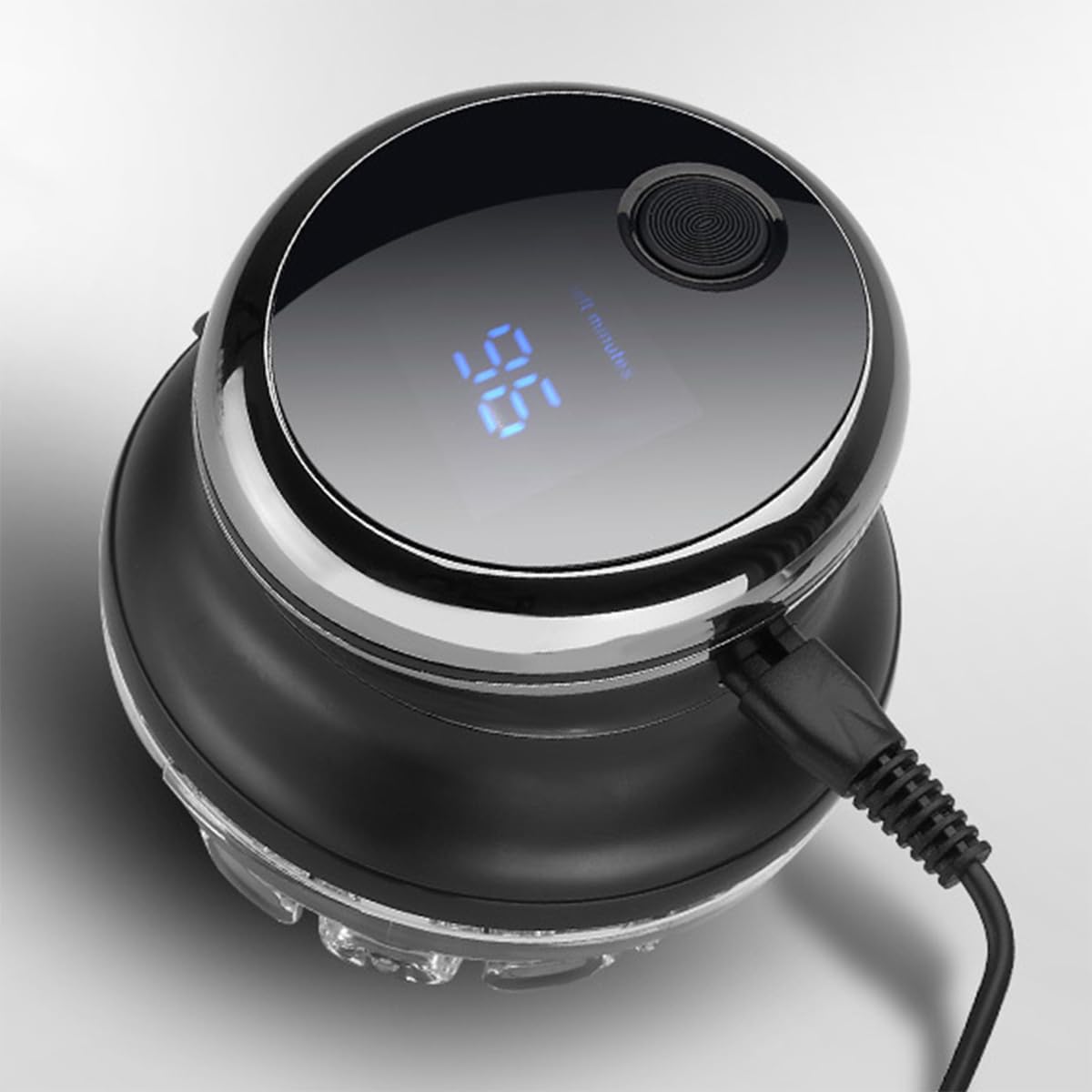 Head Shaver Rasoio Elettrico Rotante Rasoi a Testa Calva per Uomo Tagliacapelli Elettrico USB