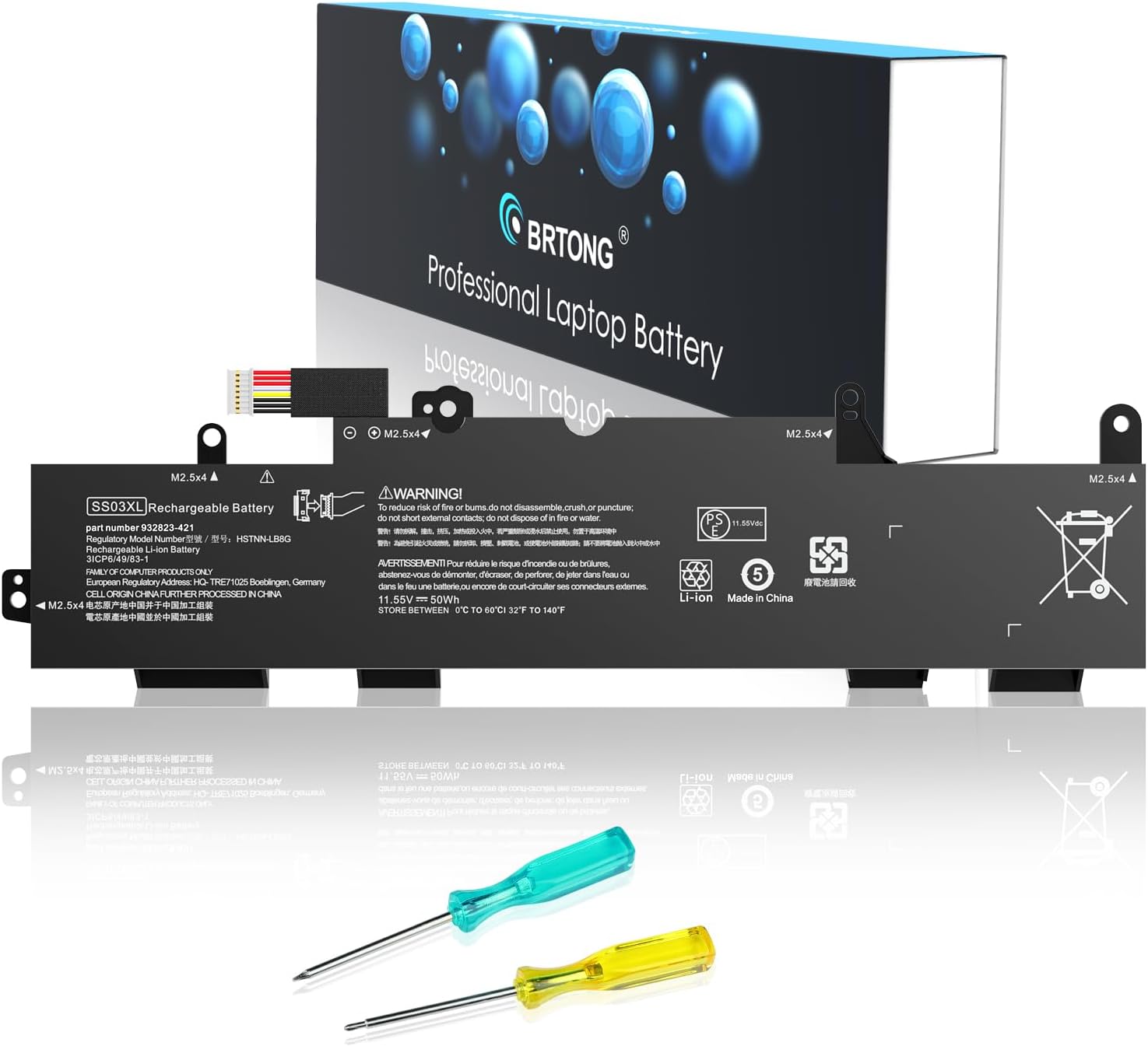 JPking Laptop Akku Für HP EliteBook - 11,55V 50Wh Ersatzakku