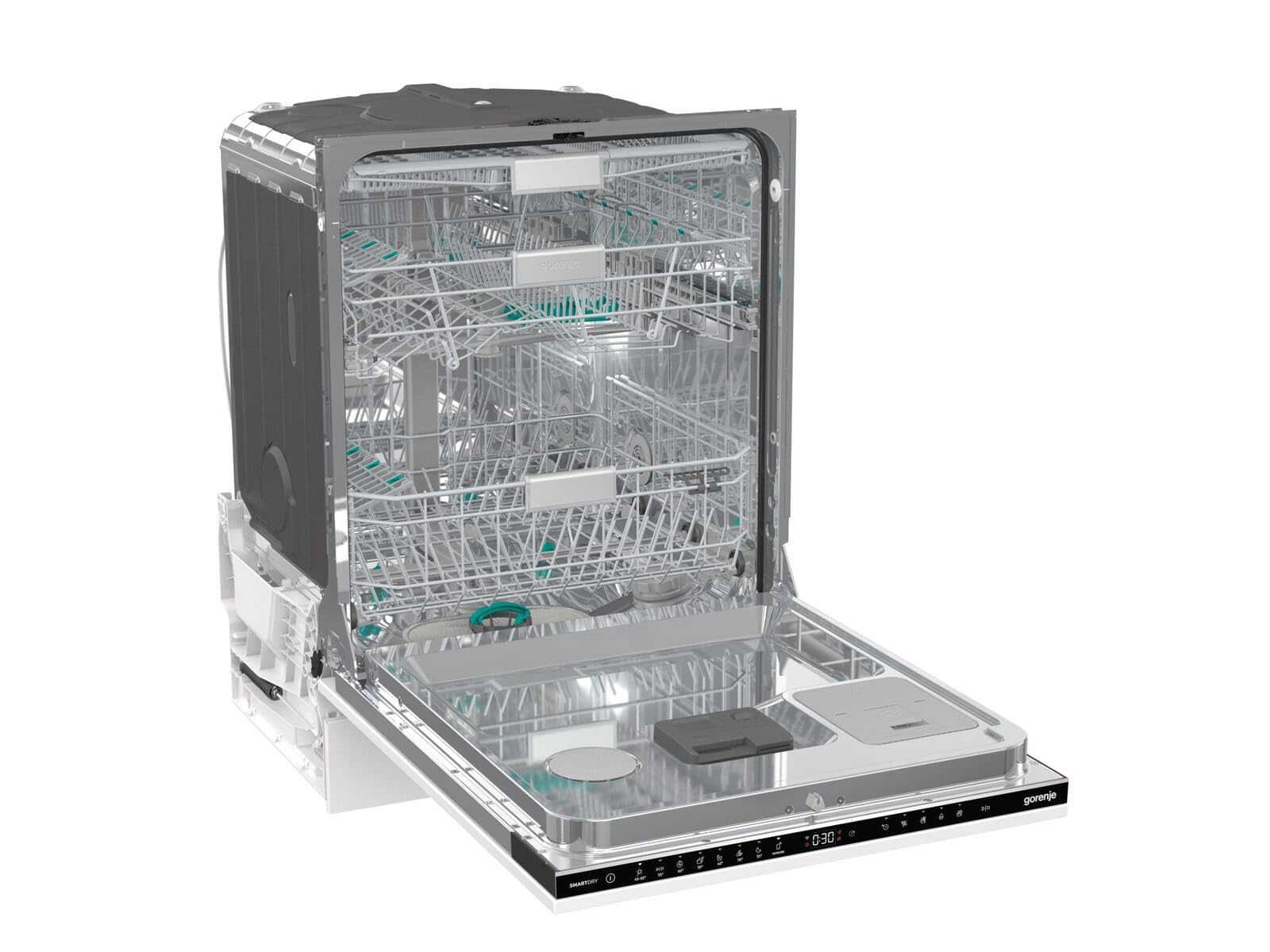 Gorenje - Vollintegrierbarer Einbaugeschirrspüler - Edelstahl - Stahl - 16 Maßgedecke - 9,6 Liter - 39 dB - 6 Programme + Automatikprogramme