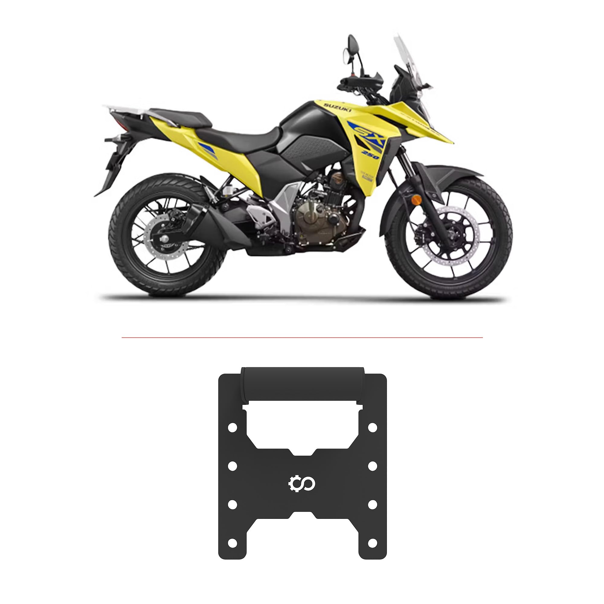 Auto Infinity GPS Mount is Compatible with Suzuki Vstrom 250 (Black, Pack of 1)