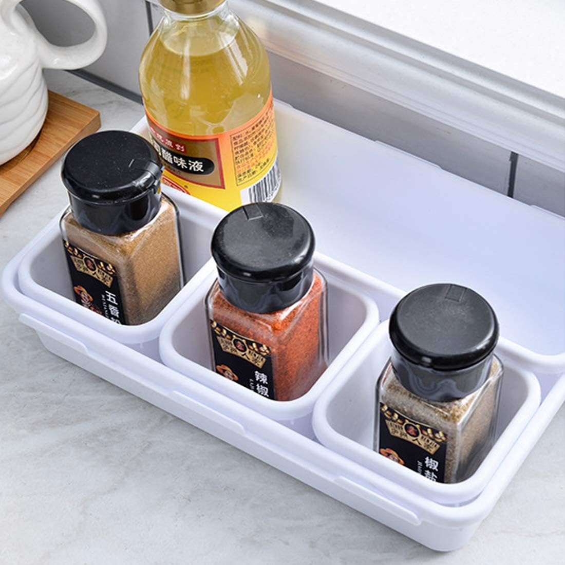 16 Pack Interlocking Drawer Organizer Tray, Desk Drawer Organizer, Office Drawer Dividers Storage Bins for Kitchen Bathroom Office, 3 Different Sizes, White