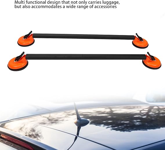 36 Inch Universal Roof Rack Cross Bars, Suction Cup Mount Car Rooftop Cargo Luggage Carrier, Trucks Steel Crossbars Cargo Roof Rack for SUV Vehicles, Oreiletz8mybg4irn