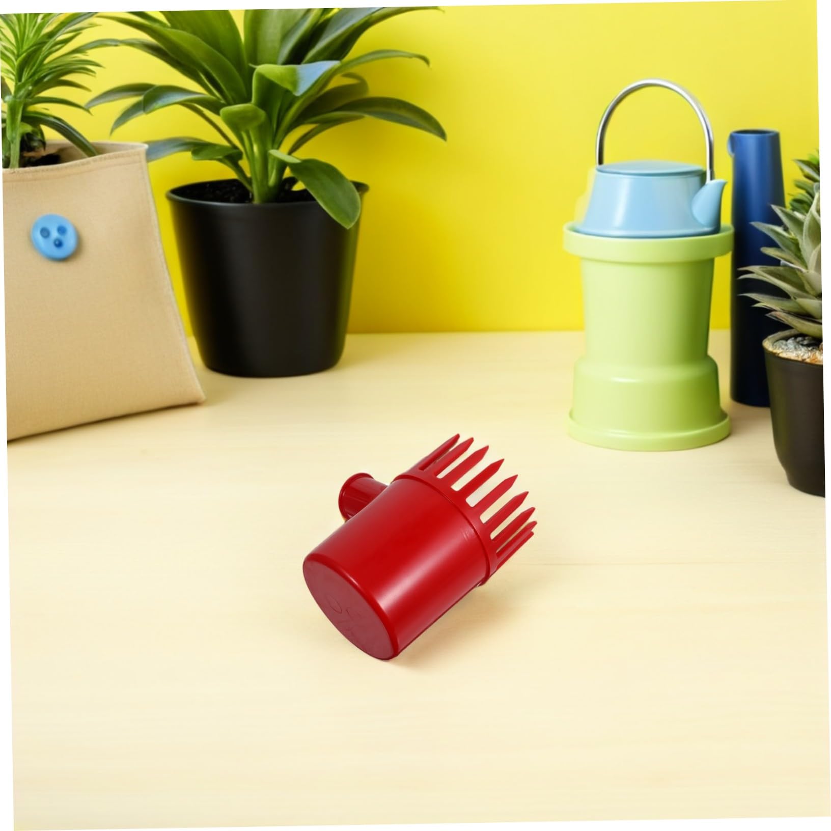 Fruchtpflücker Kunststoff Pflückhilfe mit Ergonomischem Griff Robustes Beerenernte Werkzeug für Blaubeeren Kleine Früchte und Garten Zeitsparend Rot für Outdoor Obstpflücker