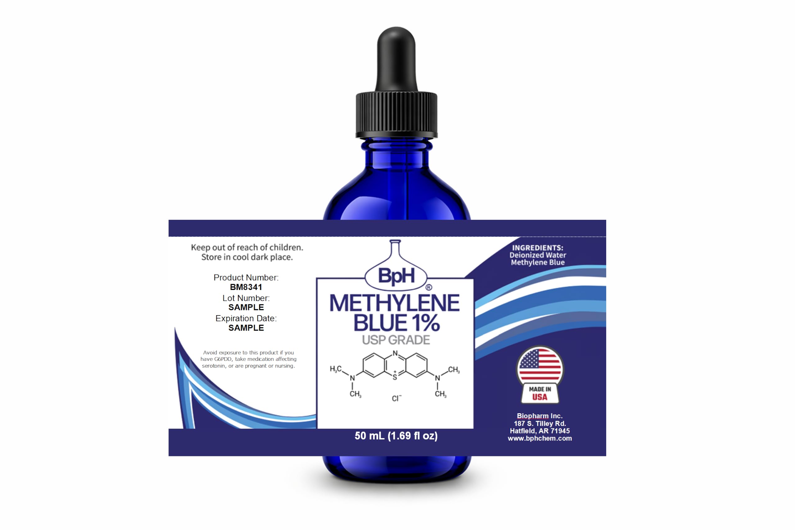 Biopharm社製のメチレンブルー溶液（1% USPグレード、50ml） Biopharm メチレンブルー 1% USP 医薬品グレード