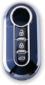 TPU Car Key Cover for Fiat -500 Punto Bravo Brava Panda Doblo Ducato Idea Line Ulysse Type Lance Ypslon Delta Musa Car Key Cases, 2pcs black-silver