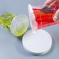 Nanaiche 500 Pack 4.5 Inch Leak-Proof Cup Lid Liners - Waterproof Silicone Oil Sealing Pads for Coffee, Milk Tea, Drink Cups