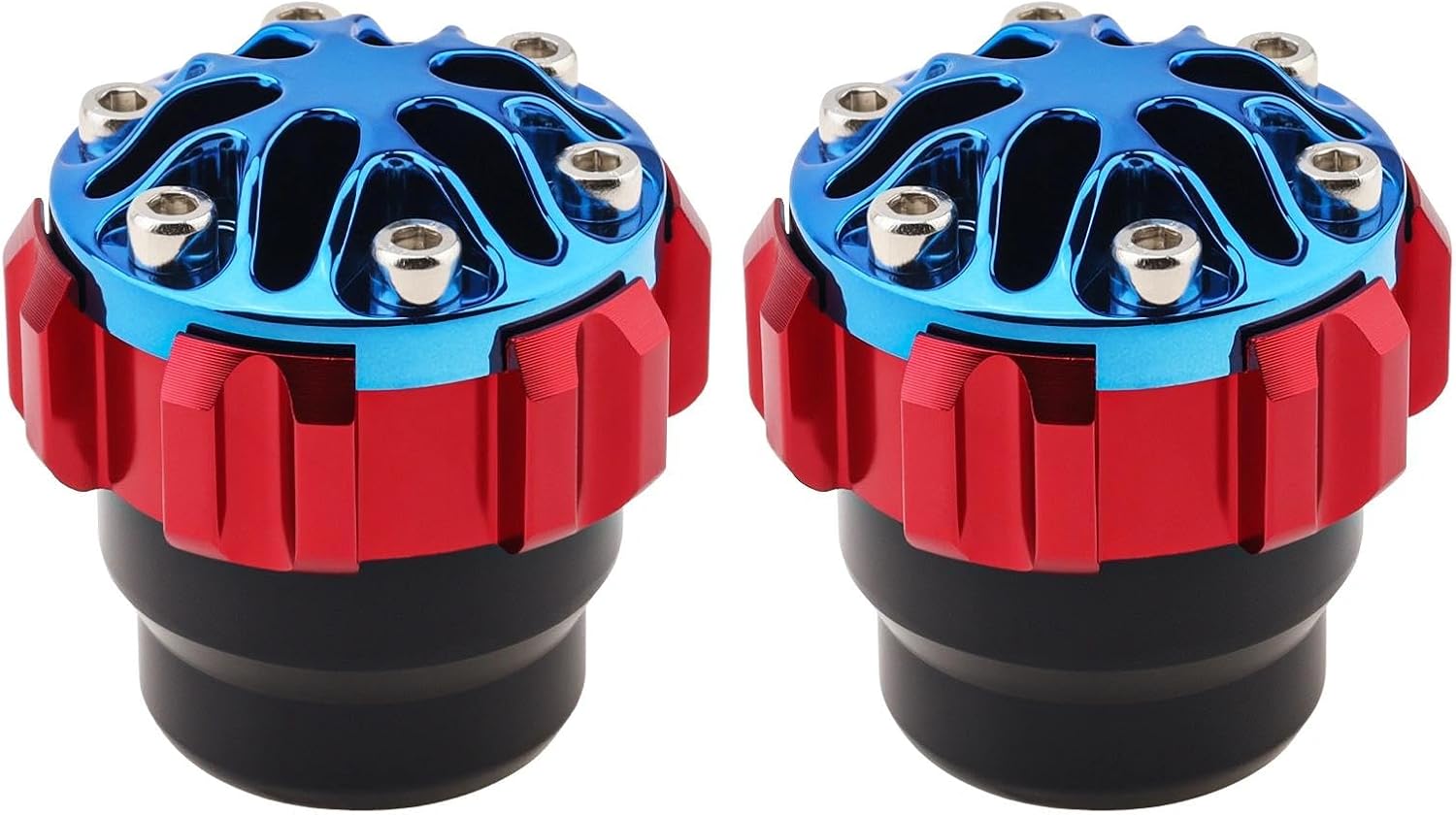 Windance 2pcs Aluminum Alloy 16 mm Front Wheel Frame Sliders for Motorcycles Motocross Moped Scooters Dirt Pit Bikes, Front Fork Anti Crash Sliders (Red,16mm)